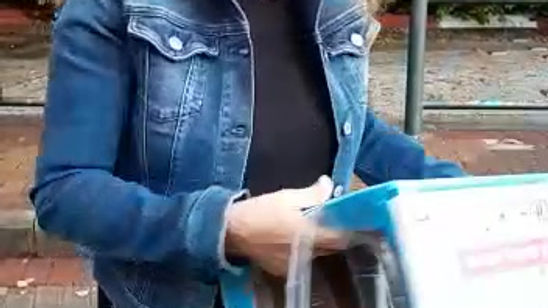 דליה מנטבר בונה בתי מחסה לחתולי רחוב